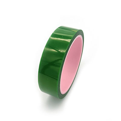 El adhesivo de alta temperatura del poliéster cinta el color verde antiestático de 0.06m m