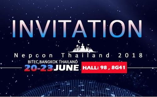 Las últimas noticias de la compañía alrededor ¡Únase a nos en Nepcon Tailandia! 20 de junio ~23rd, 2018